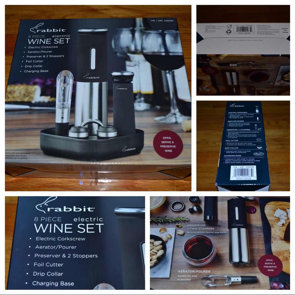 Rabbit 8-piece electric wine set - NEW
